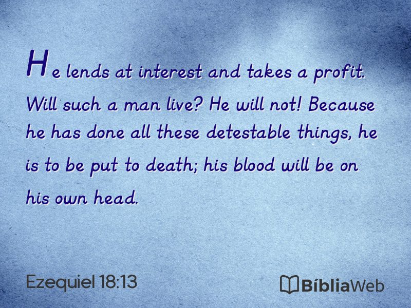 Ezequiel 18:13 em imagem para compartilhar
