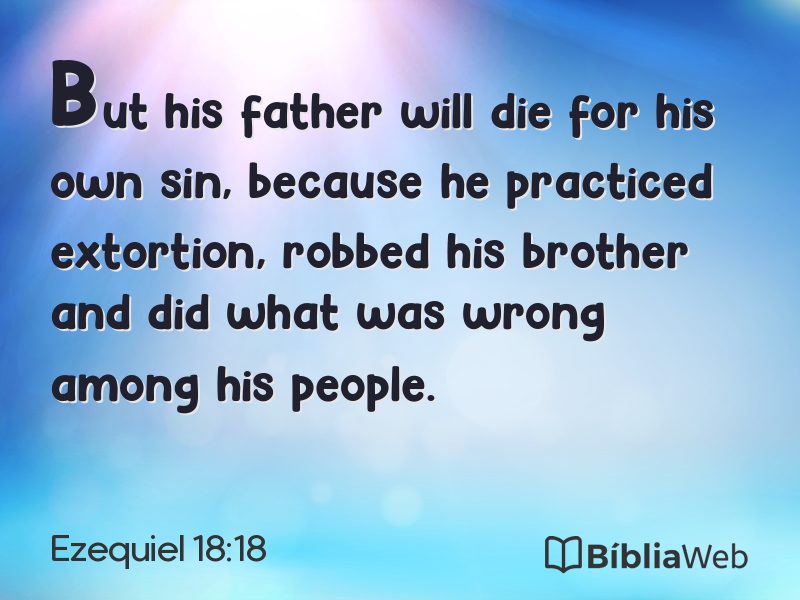 Ezequiel 18:18 em imagem para compartilhar