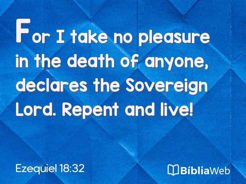 Ezequiel 18:32 em imagem para compartilhar