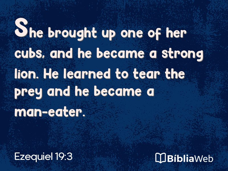 Ezequiel 19:3 em imagem para compartilhar