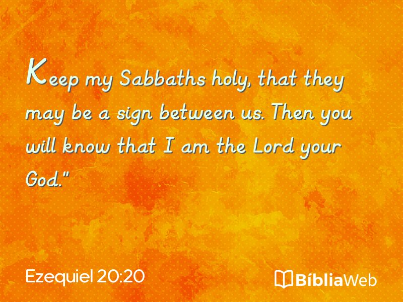 Ezequiel 20:20 em imagem para compartilhar