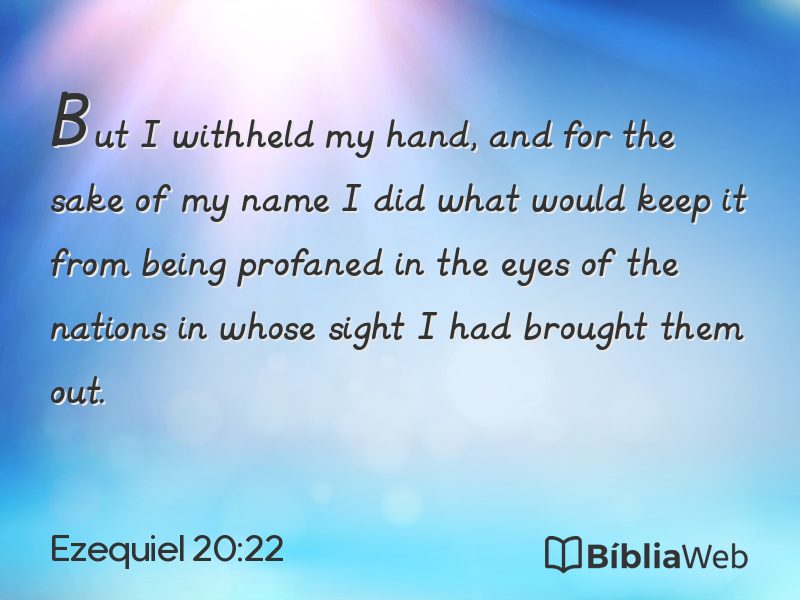 Ezequiel 20:22 em imagem para compartilhar