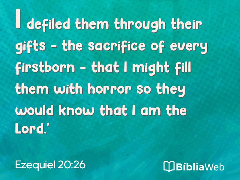 Ezequiel 20:26 em imagem para compartilhar