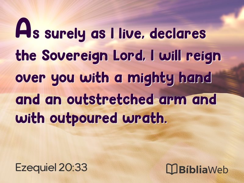 Ezequiel 20:33 em imagem para compartilhar