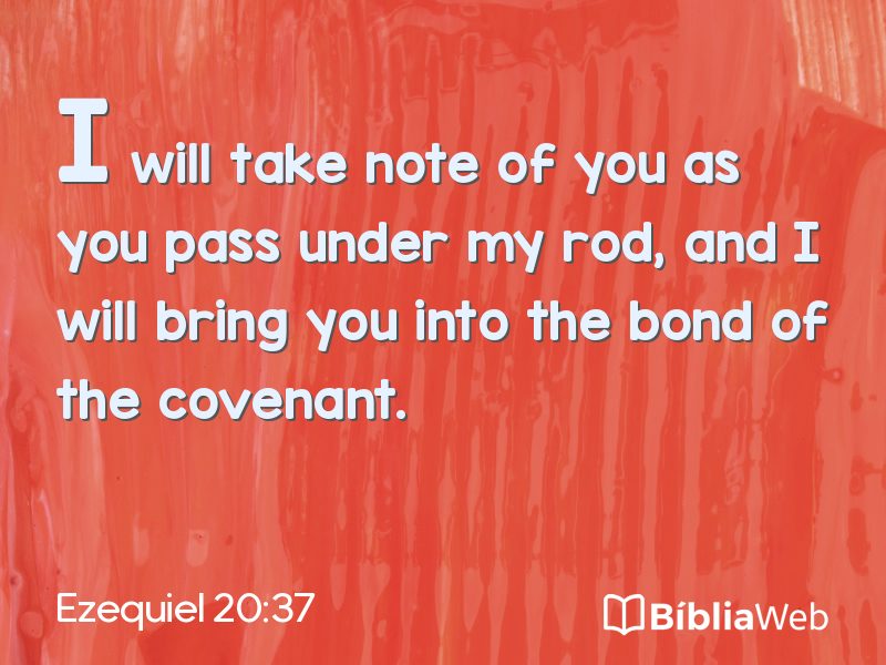 Ezequiel 20:37 em imagem para compartilhar