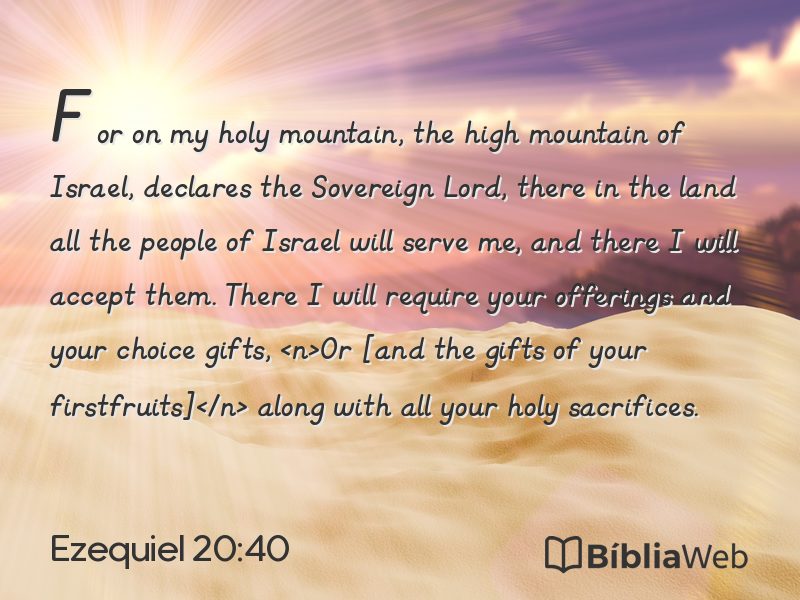 Ezequiel 20:40 em imagem para compartilhar