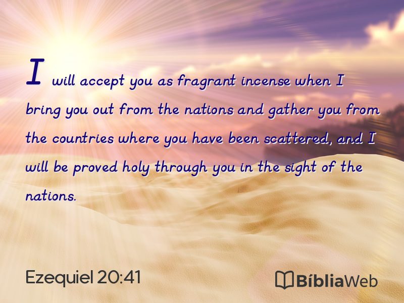 Ezequiel 20:41 em imagem para compartilhar