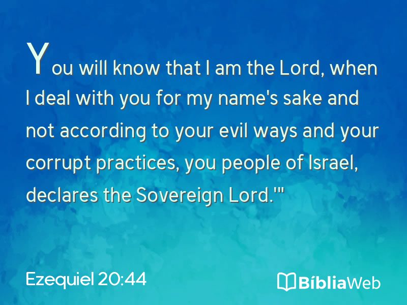 Ezequiel 20:44 em imagem para compartilhar