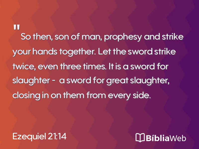 Ezequiel 21:14 em imagem para compartilhar