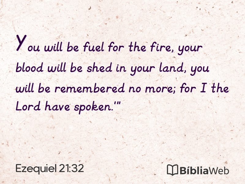 Ezequiel 21:32 em imagem para compartilhar