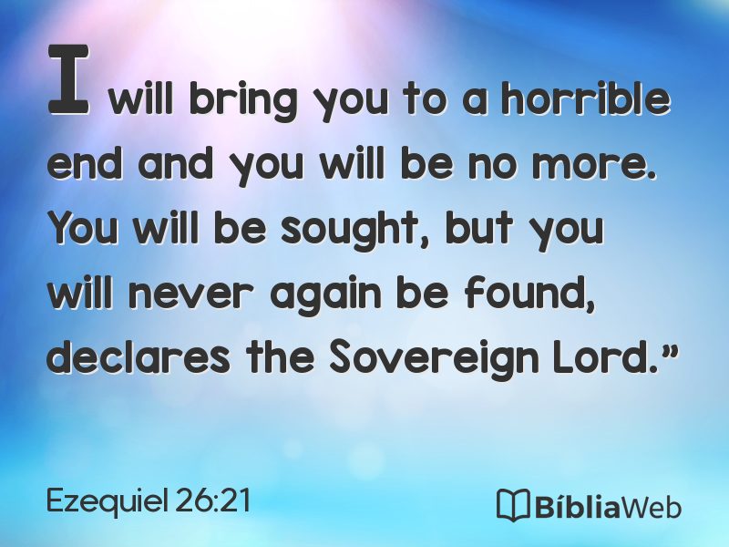 Ezequiel 26:21 em imagem para compartilhar