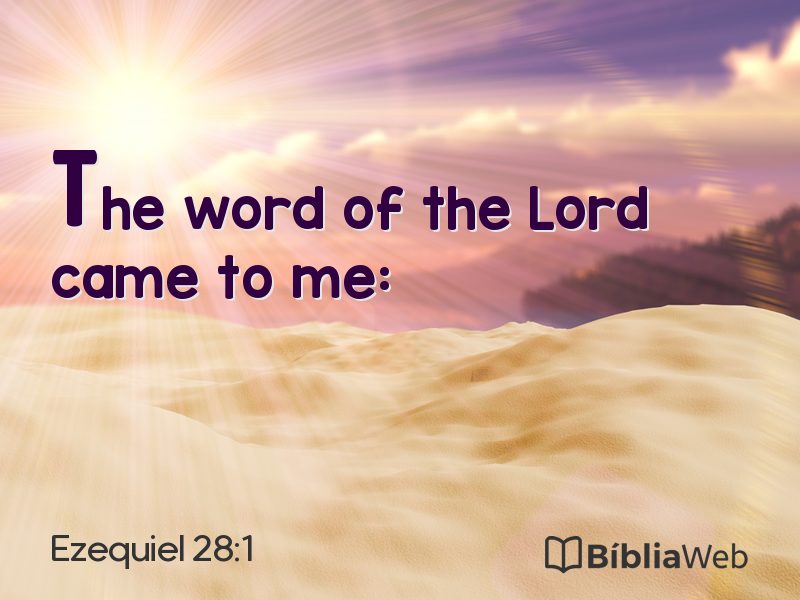 Ezequiel 28:1 em imagem para compartilhar