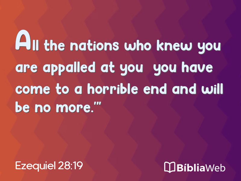 Ezequiel 28:19 em imagem para compartilhar