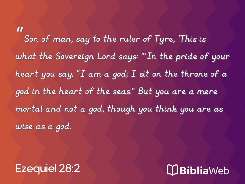 Ezequiel 28:2 em imagem para compartilhar