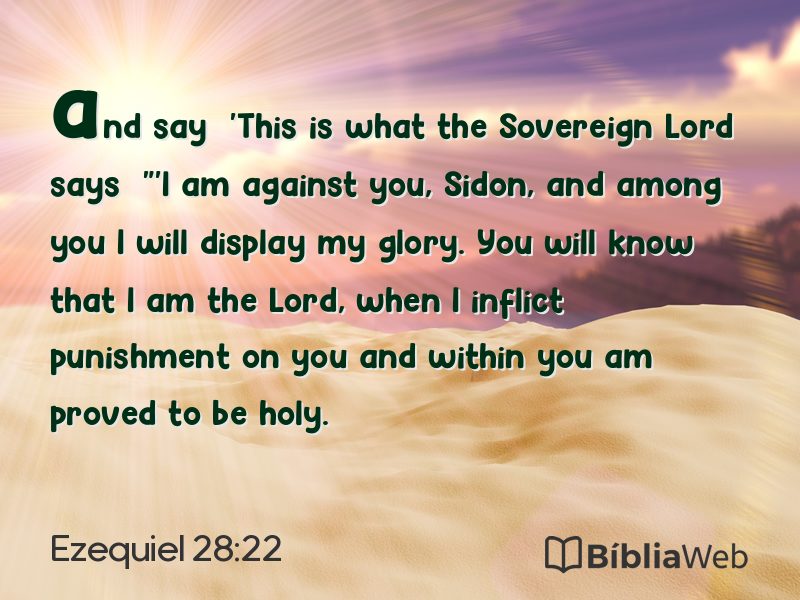 Ezequiel 28:22 em imagem para compartilhar