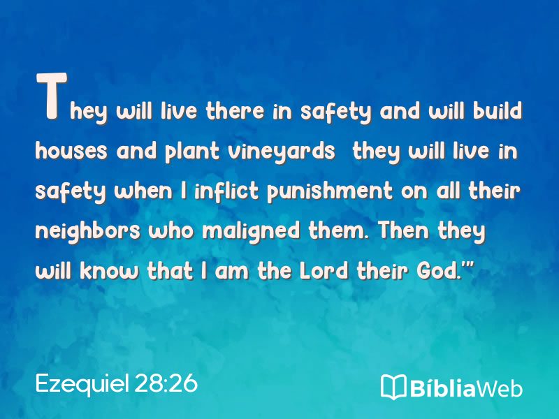 Ezequiel 28:26 em imagem para compartilhar
