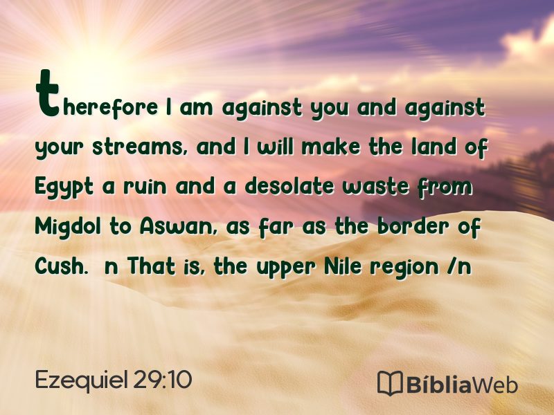 Ezequiel 29:10 em imagem para compartilhar