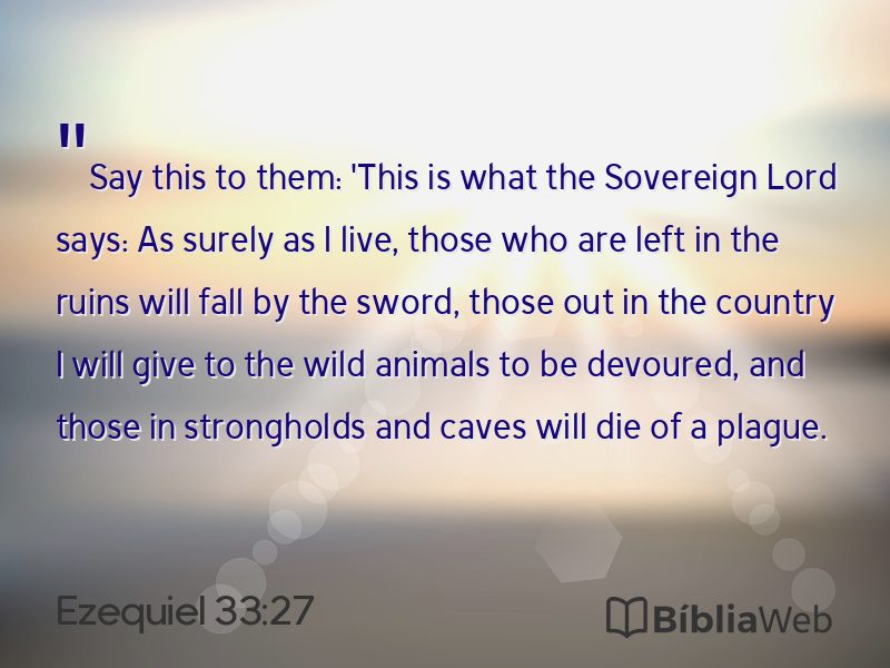 Ezequiel 33:27 em imagem para compartilhar