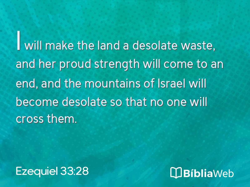 Ezequiel 33:28 em imagem para compartilhar