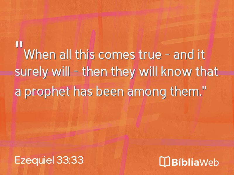 Ezequiel 33:33 em imagem para compartilhar
