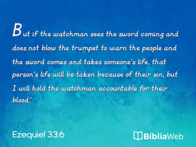 Ezequiel 33:6 em imagem para compartilhar