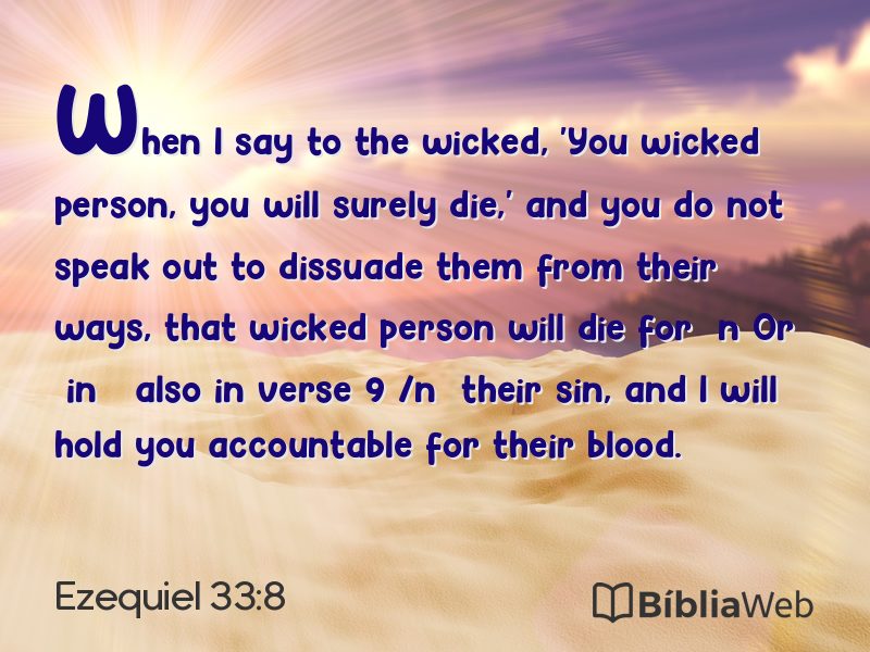 Ezequiel 33:8 em imagem para compartilhar