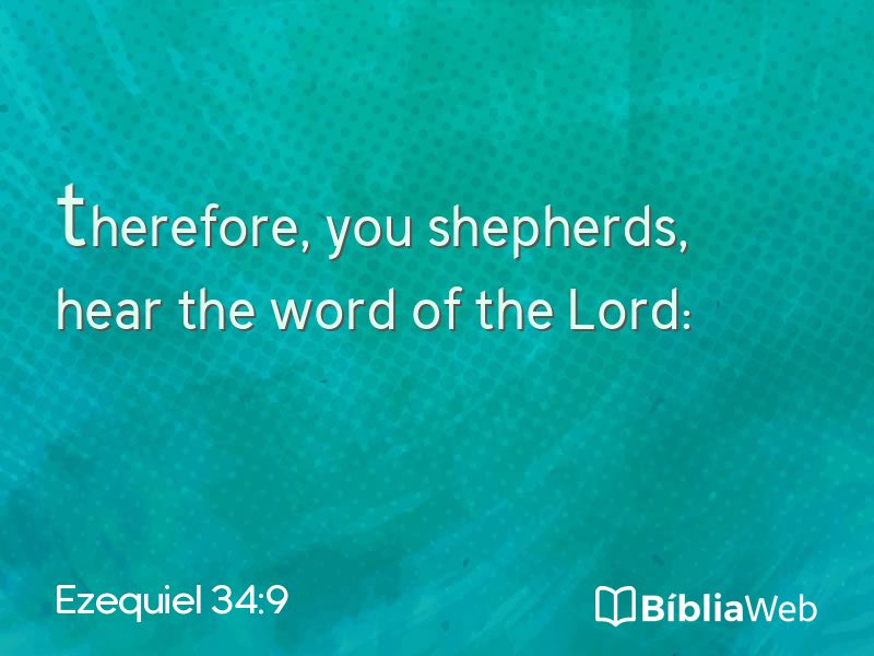 Ezequiel 34:9 em imagem para compartilhar
