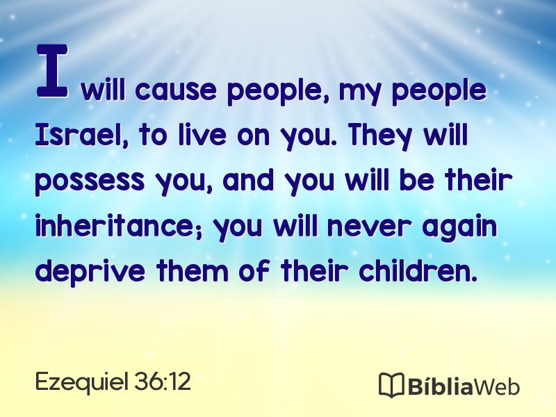 Ezequiel 36:12 em imagem para compartilhar