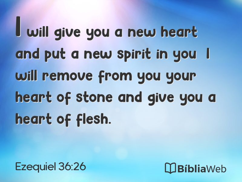 Ezequiel 36:26 em imagem para compartilhar