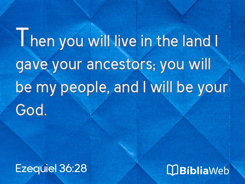 Ezequiel 36:28 em imagem para compartilhar