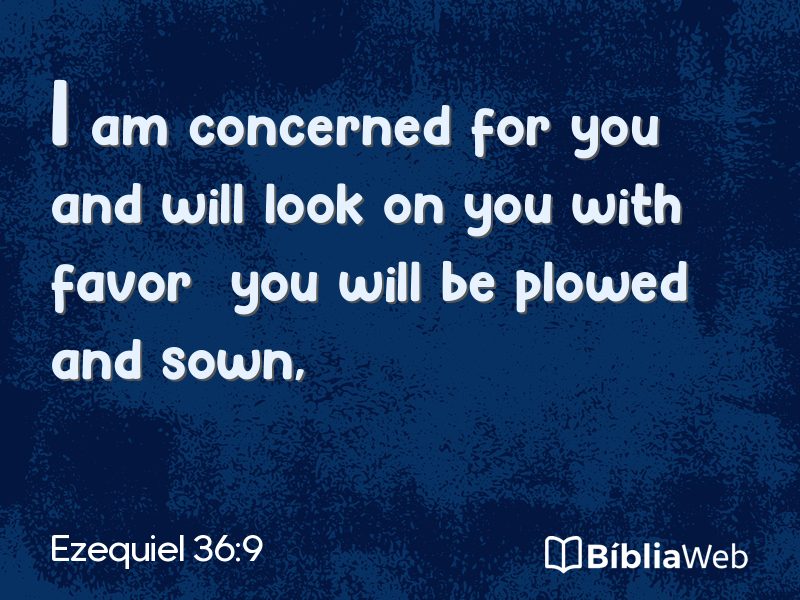 Ezequiel 36:9 em imagem para compartilhar