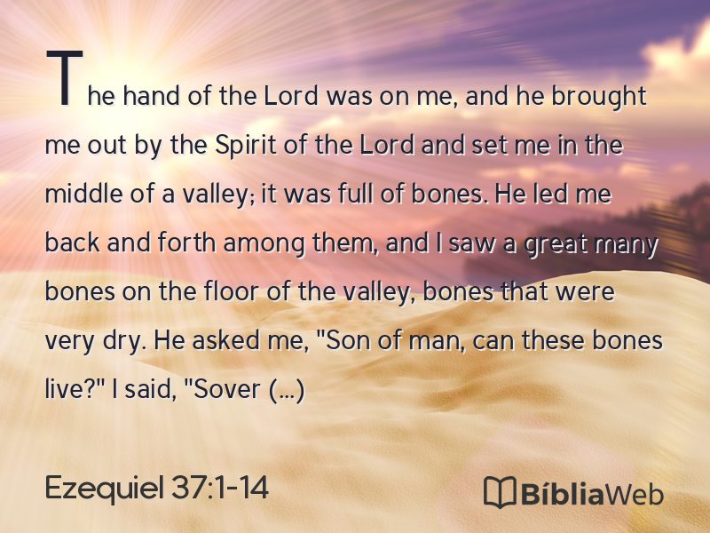 Ezequiel 37:1-14 em imagem para compartilhar