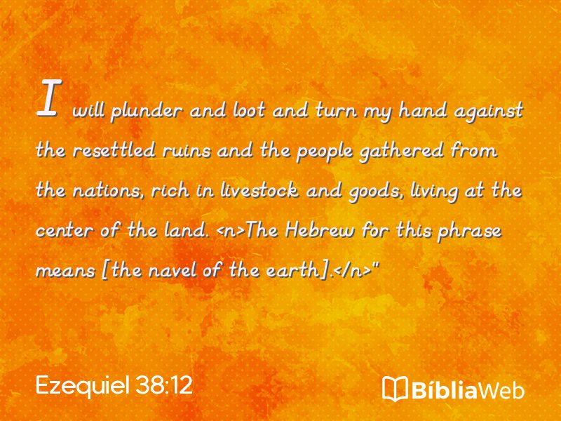 Ezequiel 38:12 em imagem para compartilhar
