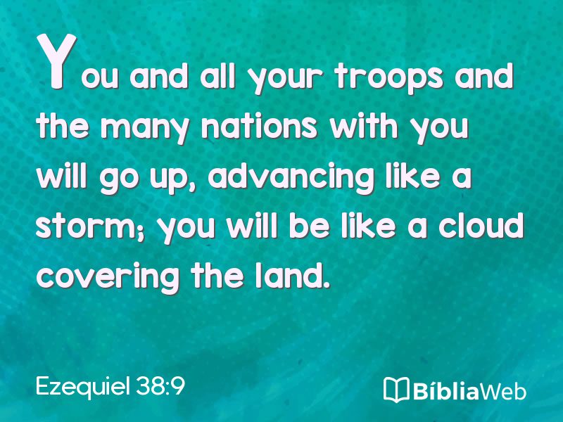 Ezequiel 38:9 em imagem para compartilhar