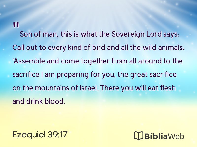 Ezequiel 39:17 em imagem para compartilhar