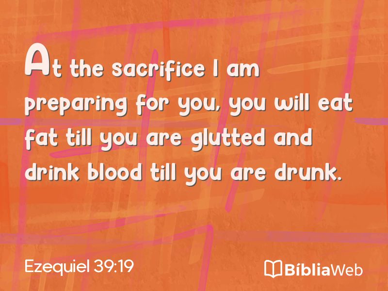 Ezequiel 39:19 em imagem para compartilhar