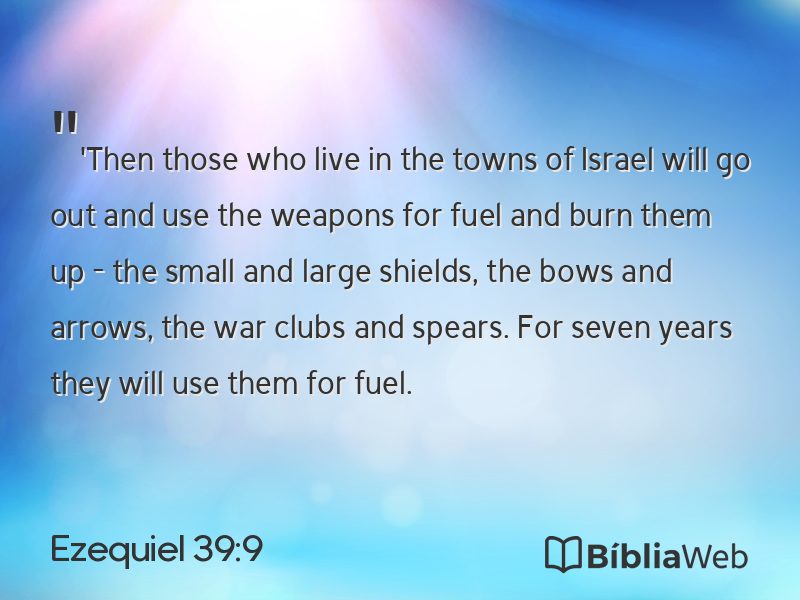 Ezequiel 39:9 em imagem para compartilhar
