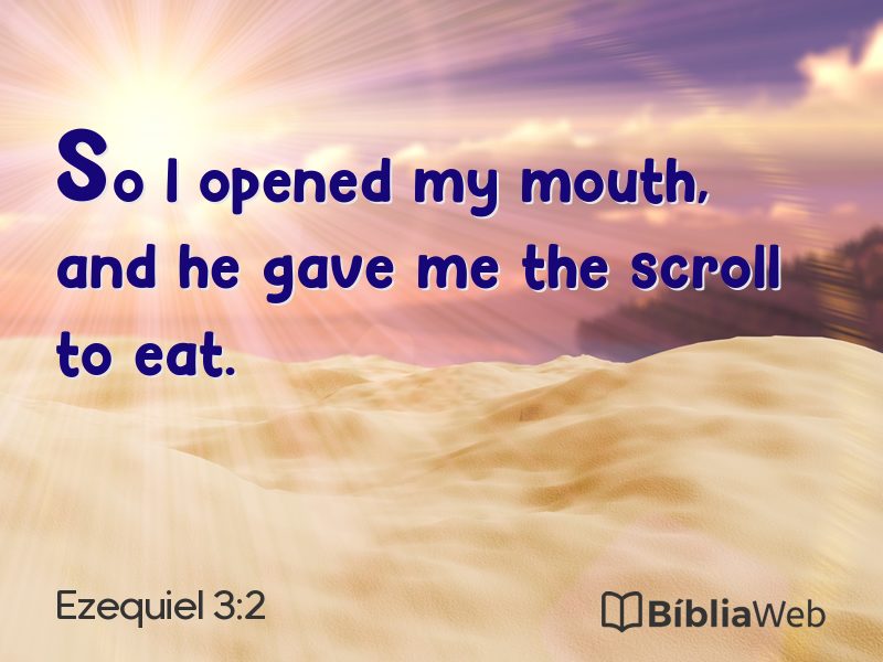 Ezequiel 3:2 em imagem para compartilhar