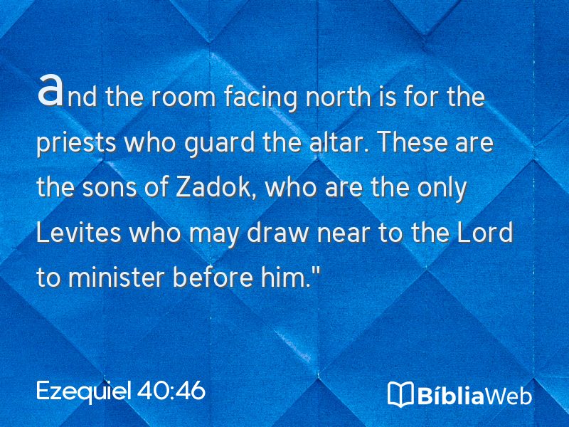 Ezequiel 40:46 em imagem para compartilhar