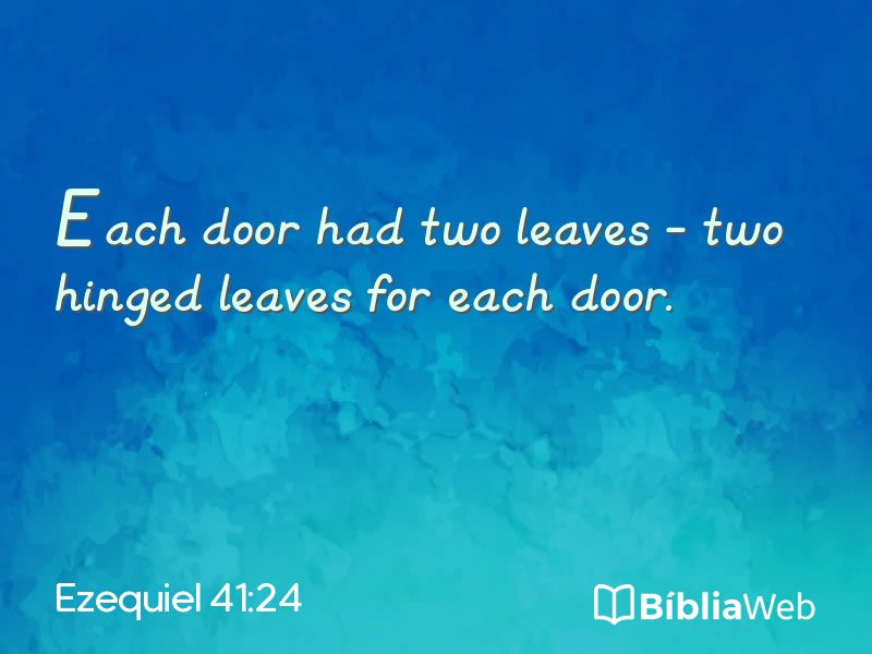 Ezequiel 41:24 em imagem para compartilhar