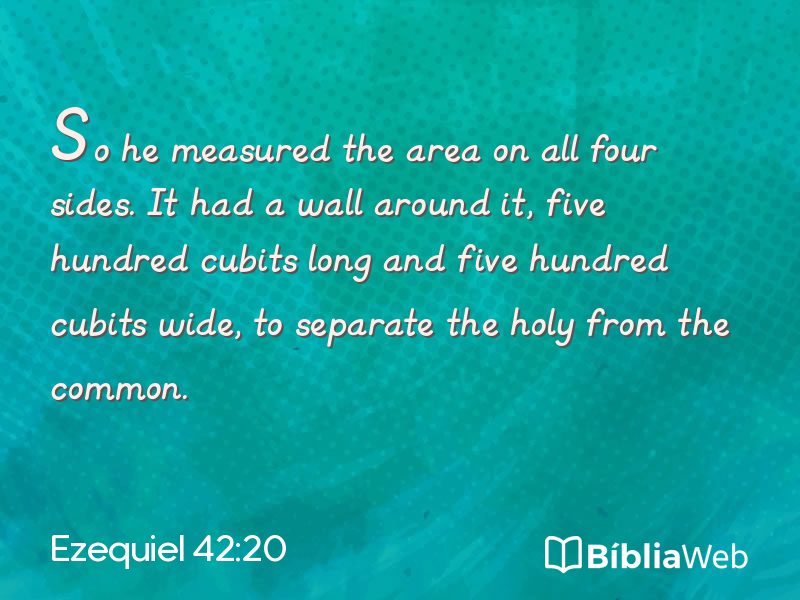 Ezequiel 42:20 em imagem para compartilhar
