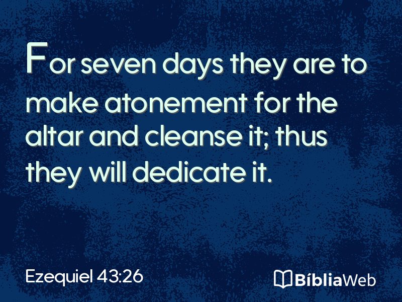 Ezequiel 43:26 em imagem para compartilhar