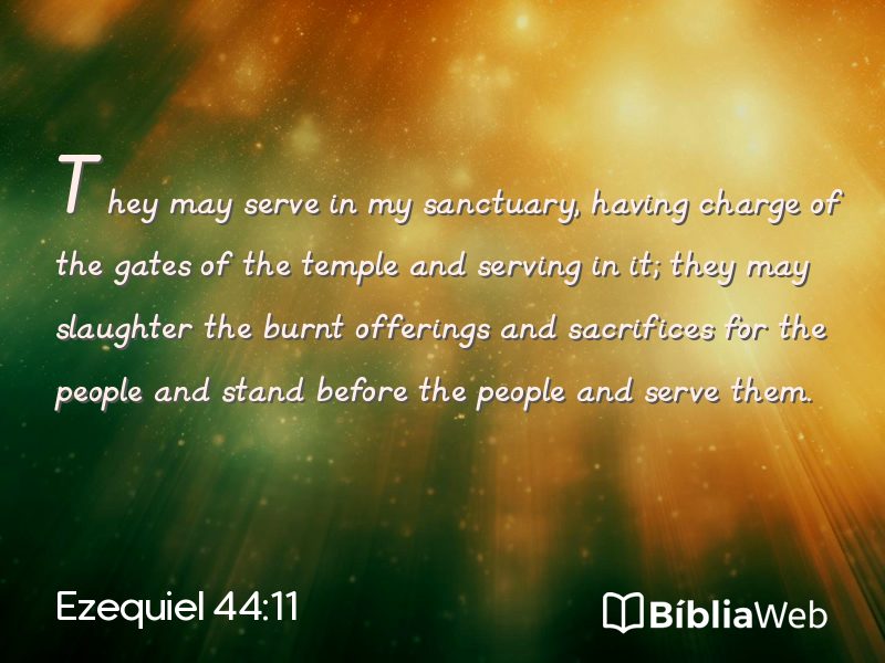 Ezequiel 44:11 em imagem para compartilhar