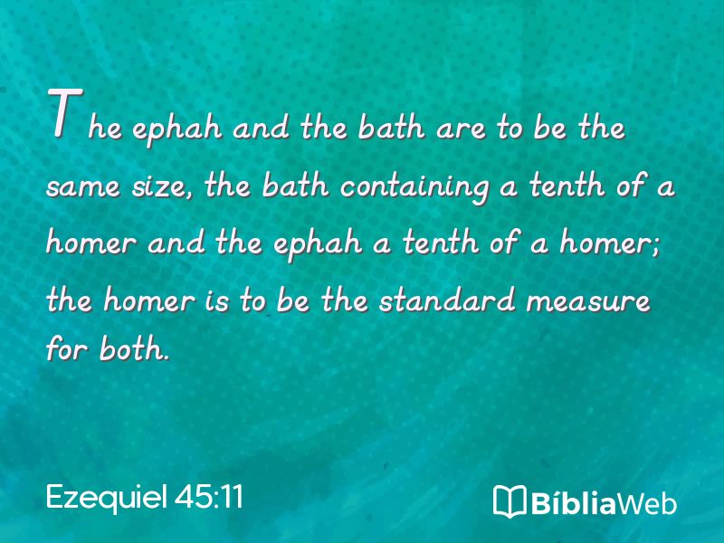 Ezequiel 45:11 em imagem para compartilhar