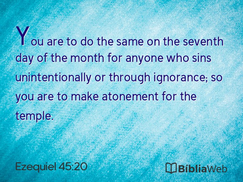 Ezequiel 45:20 em imagem para compartilhar