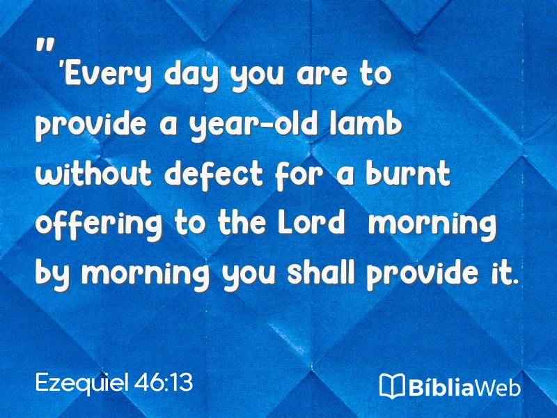 Ezequiel 46:13 em imagem para compartilhar