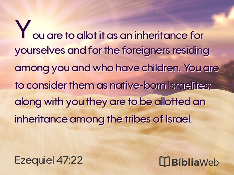 Ezequiel 47:22 em imagem para compartilhar