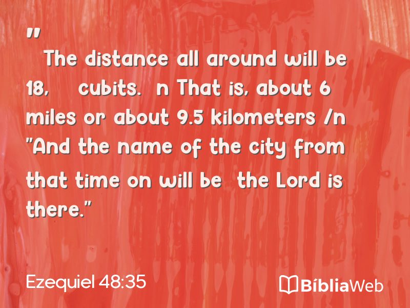 Ezequiel 48:35 em imagem para compartilhar