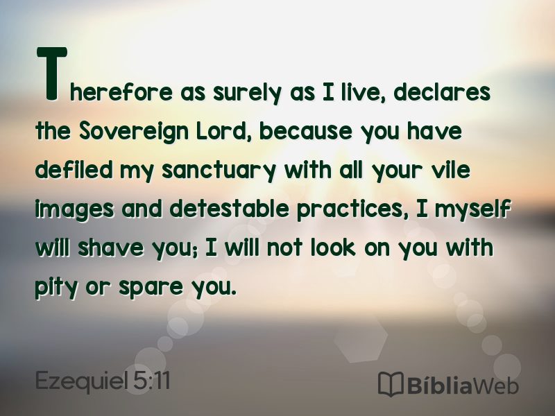 Ezequiel 5:11 em imagem para compartilhar