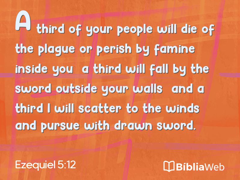 Ezequiel 5:12 em imagem para compartilhar